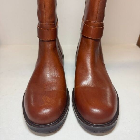 INC Womens 8.5 M Cognac Brown Leather Mireyal Knee High Riding Boots DISPLAY HX1 - Picture 6 of 6